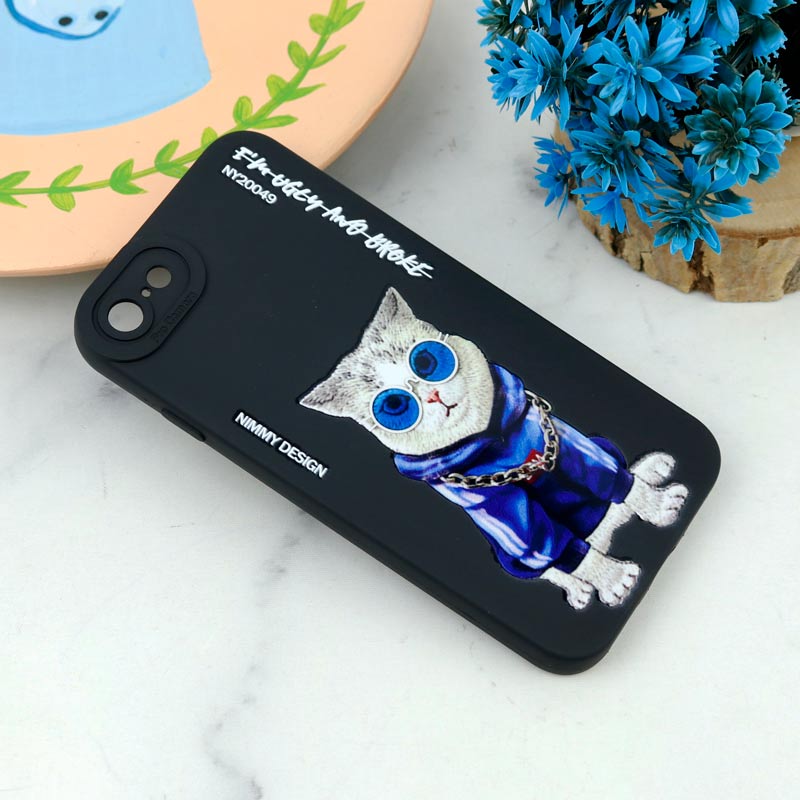 قاب سیلیکونی طرحدار محافظ لنزدار iPhone 7/8