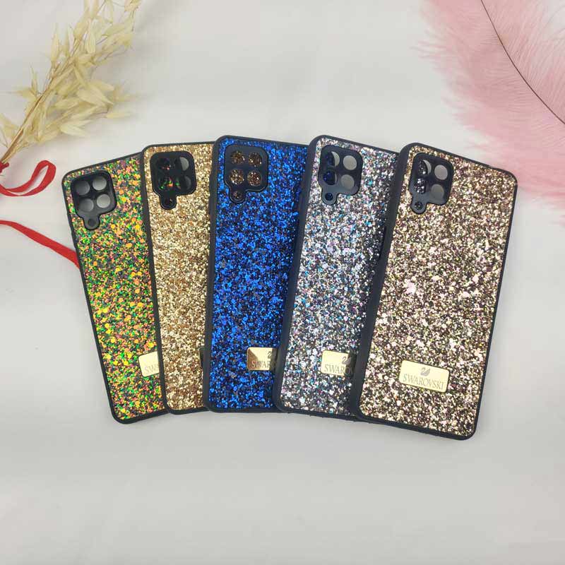 قاب شاینی Swarovski High Copy محافظ لنزدار Samsung Galaxy A12