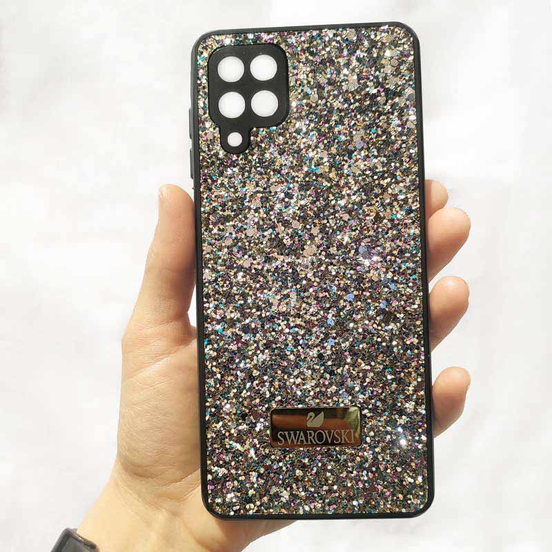 قاب شاینی Swarovski High Copy محافظ لنزدار Samsung Galaxy A12