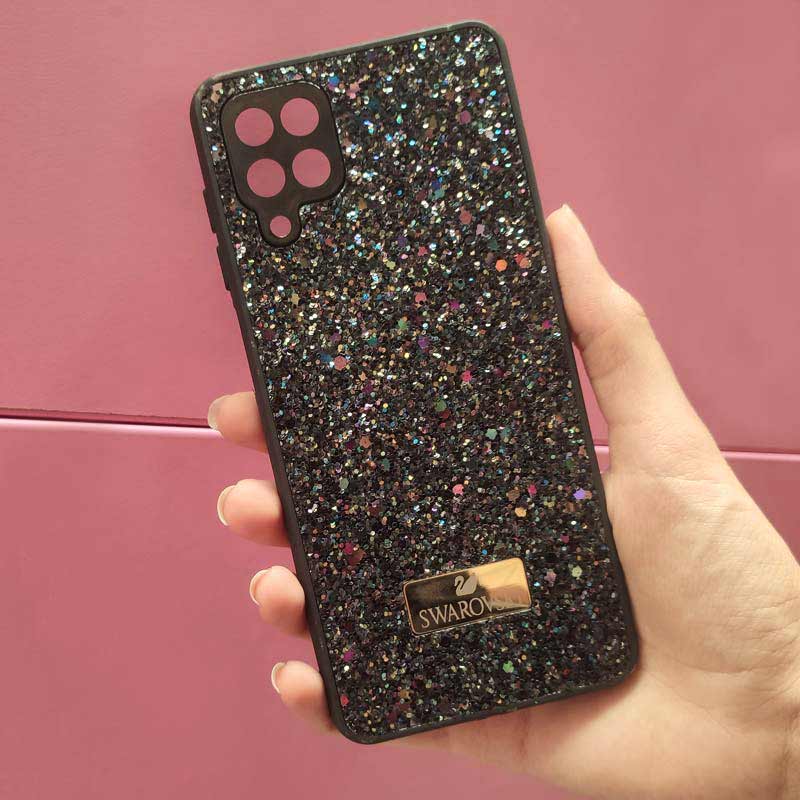 قاب شاینی Swarovski High Copy محافظ لنزدار Samsung Galaxy A12