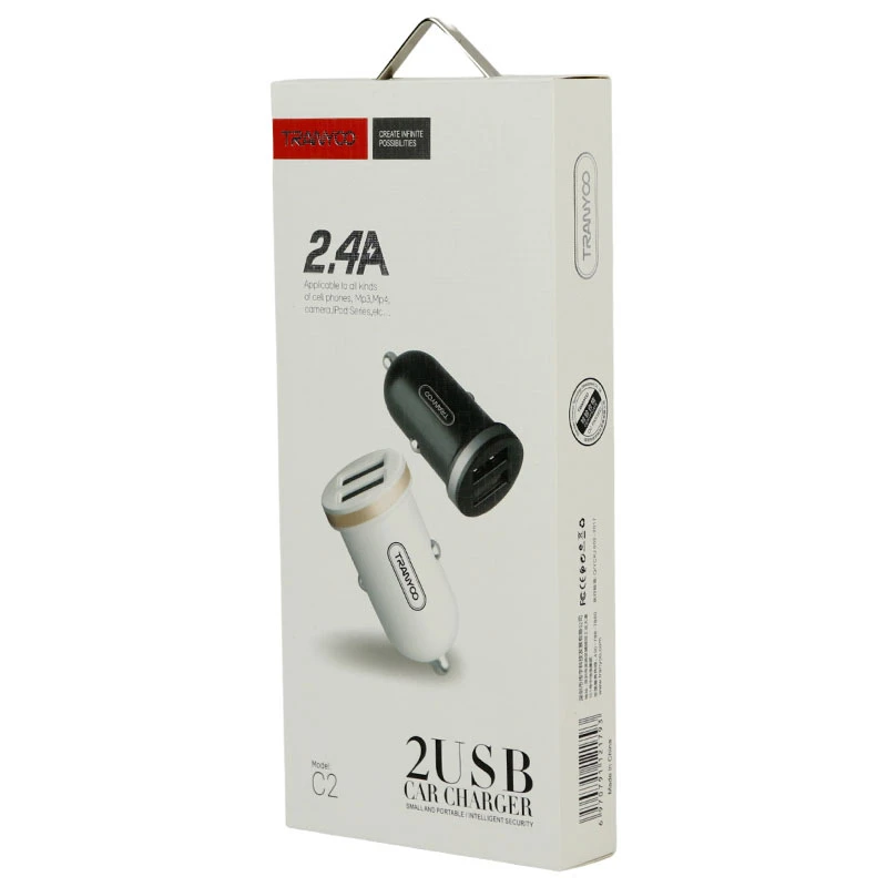 شارژر فندکی Tranyoo C2 2.4A