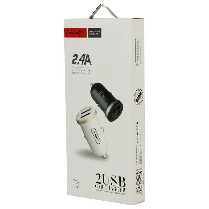 شارژر فندکی Tranyoo C2 2.4A