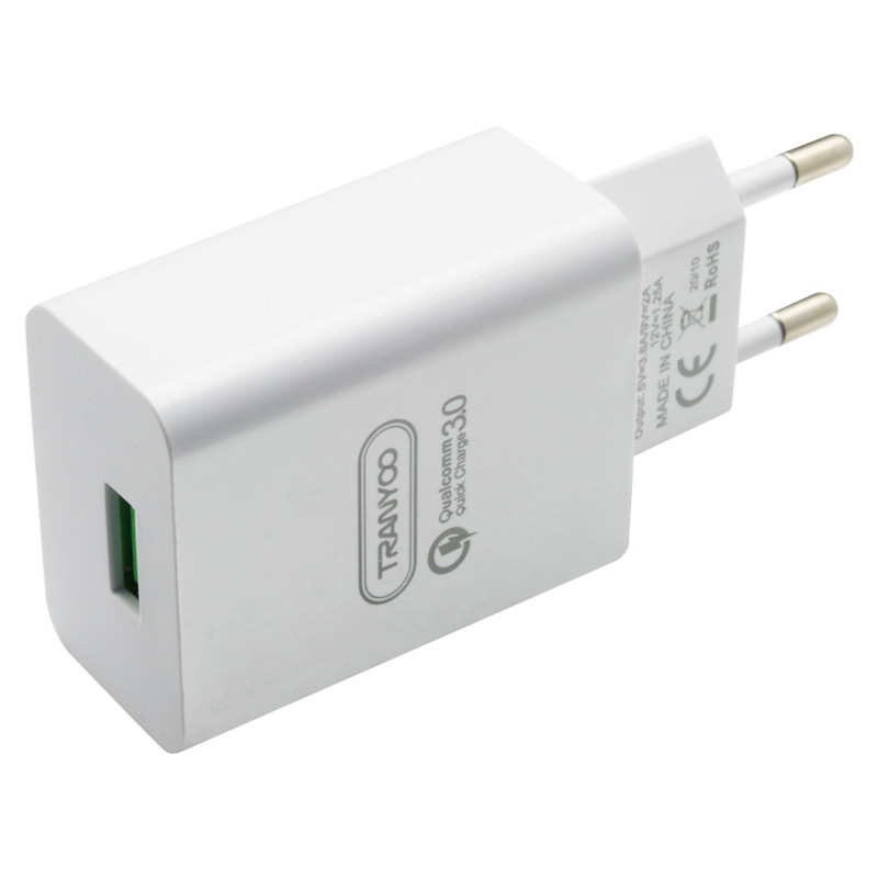 شارژر دیواری فست شارژ Tranyoo SE4 3.6A QC3.0 PD 18W + کابل تایپ سی