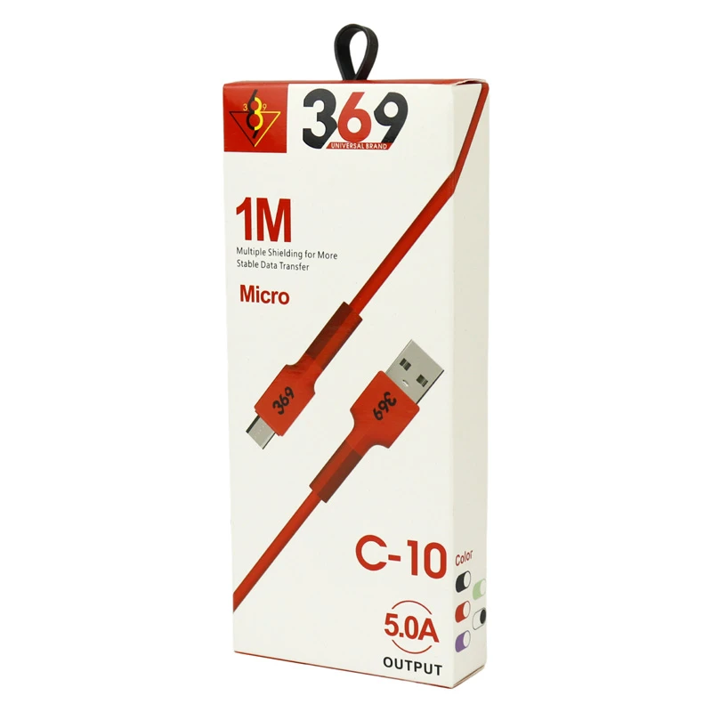 کابل میکرو یو اس بی فست شارژ 5 آمپر Universal Brand 369 C-10 طول 1 متر