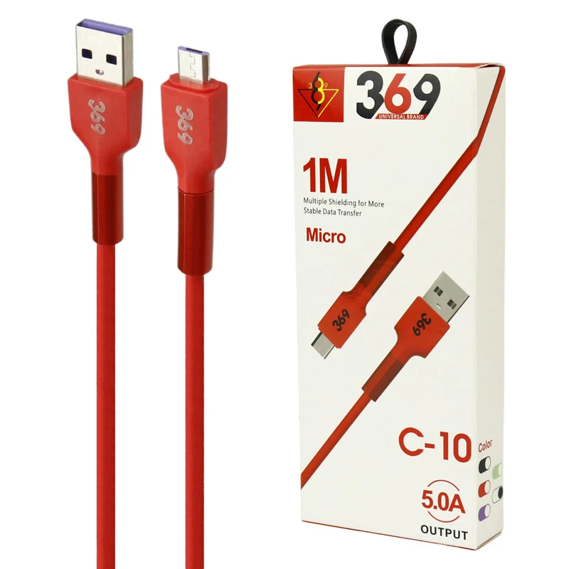 کابل میکرو یو اس بی فست شارژ 5 آمپر Universal Brand 369 C-10 طول 1 متر