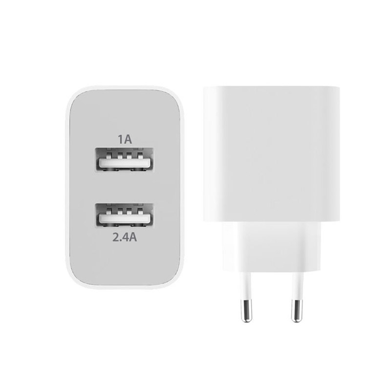 شارژر دیواری فست شارژ Verity AP2124 2Port 2.4A + کابل میکرو یو اس بی