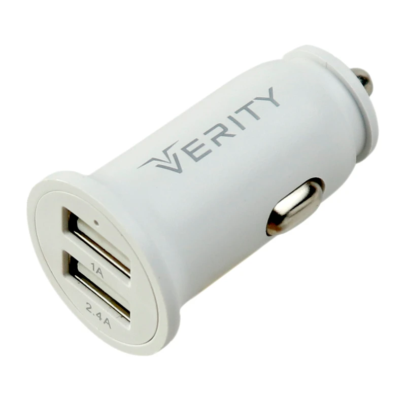 شارژر فندکی Verity C1117 2.4A 12W + کابل میکرو یو اس بی