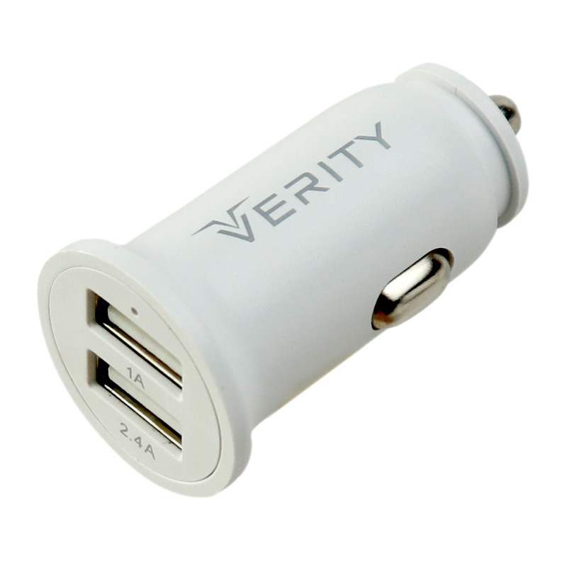 شارژر فندکی Verity C1117 2.4A 12W + کابل میکرو یو اس بی