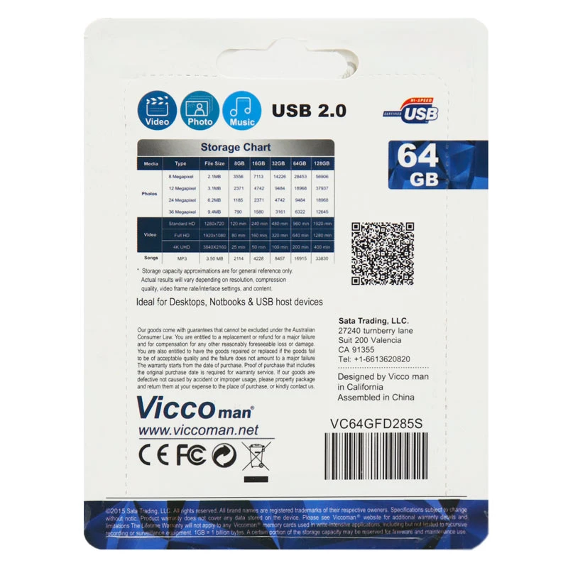 فلش 64 گیگ ویکومن ViccoMan VC285 S