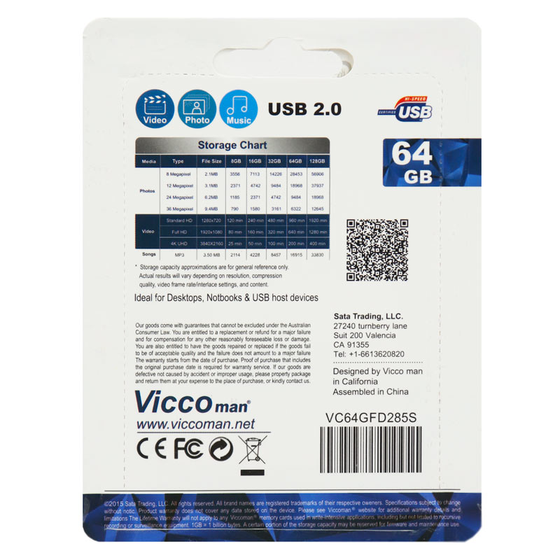 فلش 64 گیگ ویکومن ViccoMan VC285 S