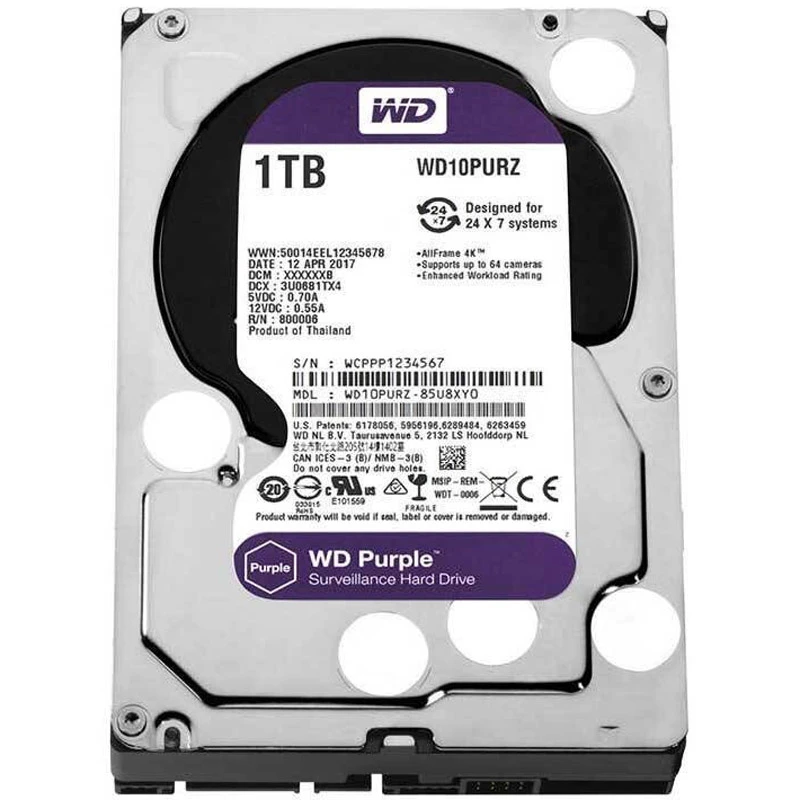هارد وسترن دیجیتال ۱ ترابایت بنفش Western Digital Purple