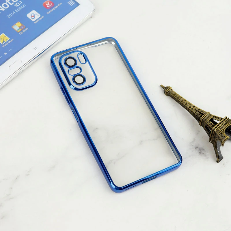 قاب شفاف دور رنگی محافظ لنزدار Xiaomi Poco F3