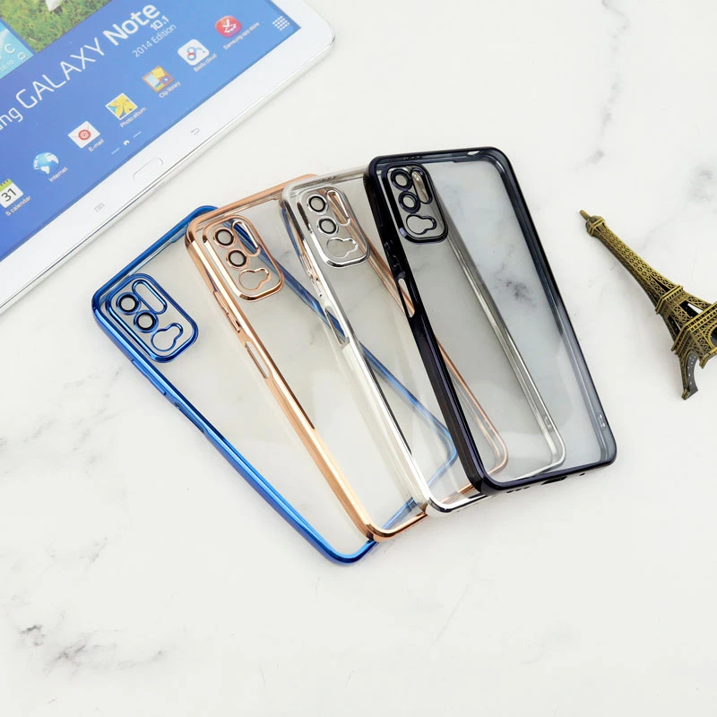 قاب شفاف دور رنگی محافظ لنزدار Xiaomi Poco M3 Pro