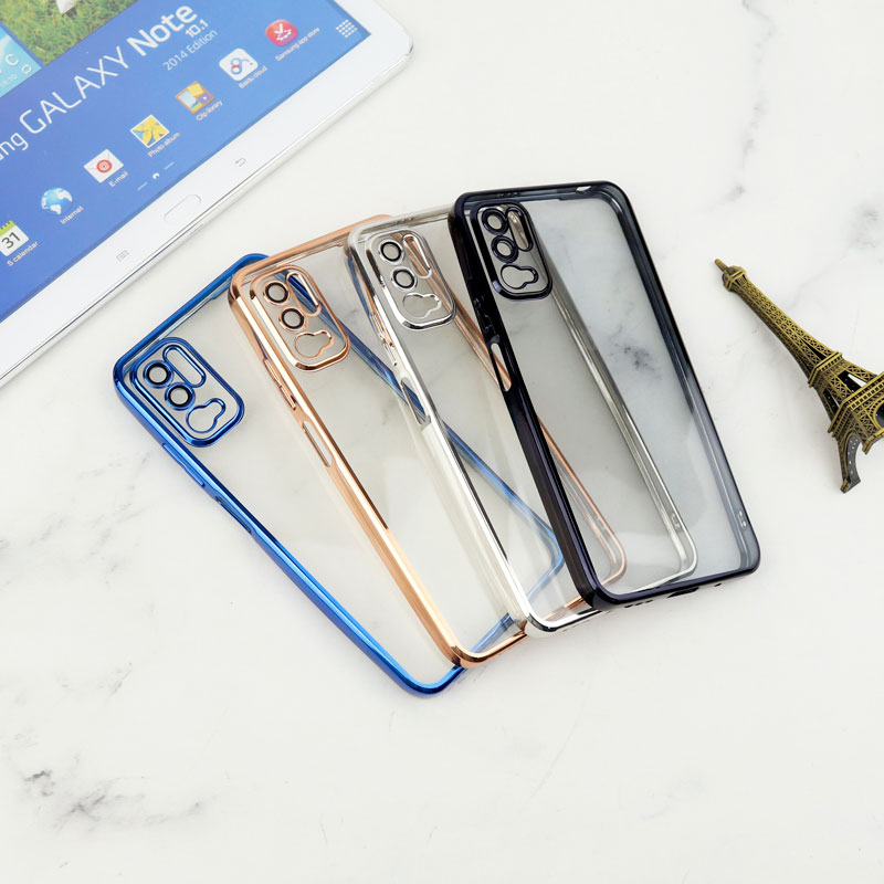 قاب شفاف دور رنگی محافظ لنزدار Xiaomi Poco M3 Pro