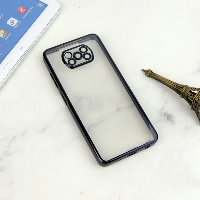 قاب شفاف دور رنگی محافظ لنزدار Xiaomi Poco X3