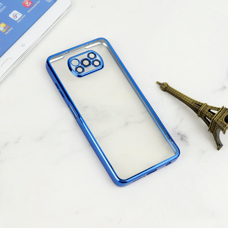 قاب شفاف دور رنگی محافظ لنزدار Xiaomi Poco X3