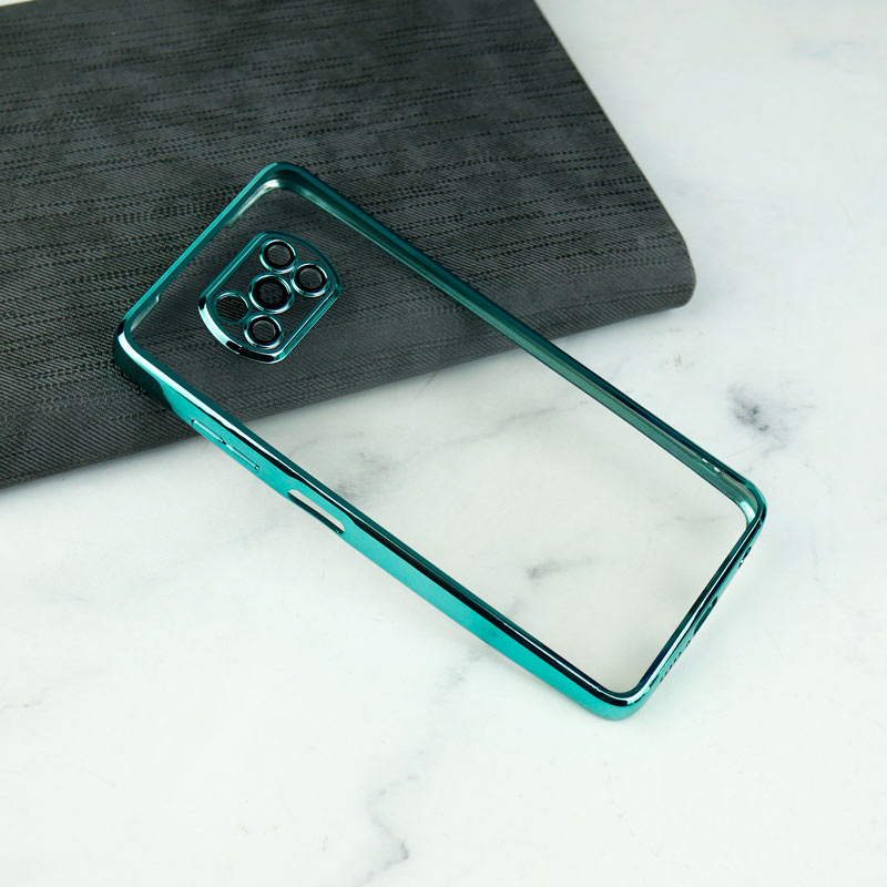 قاب شفاف دور رنگی محافظ لنزدار Xiaomi Poco X3