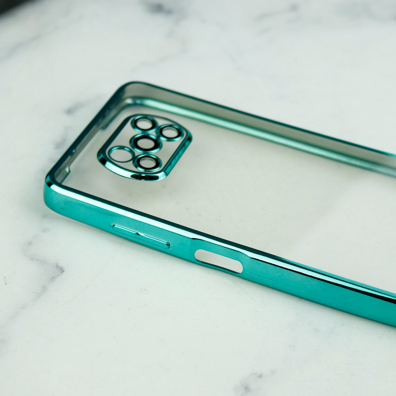 قاب شفاف دور رنگی محافظ لنزدار Xiaomi Poco X3