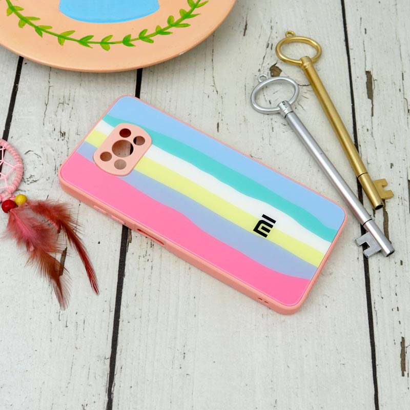 قاب محافظ لنزدار پشت گلسی آبرنگی Xiaomi Poco X3
