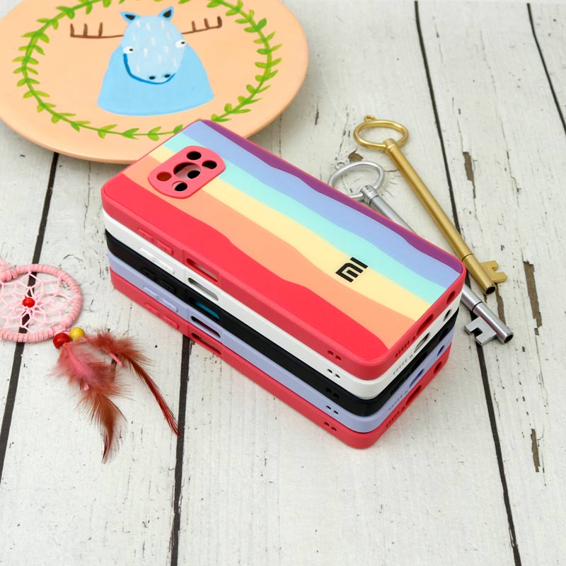 قاب محافظ لنزدار پشت گلسی آبرنگی Xiaomi Poco X3