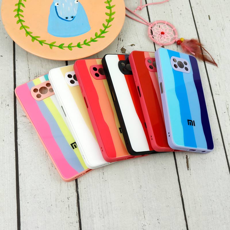 قاب محافظ لنزدار پشت گلسی آبرنگی Xiaomi Poco X3