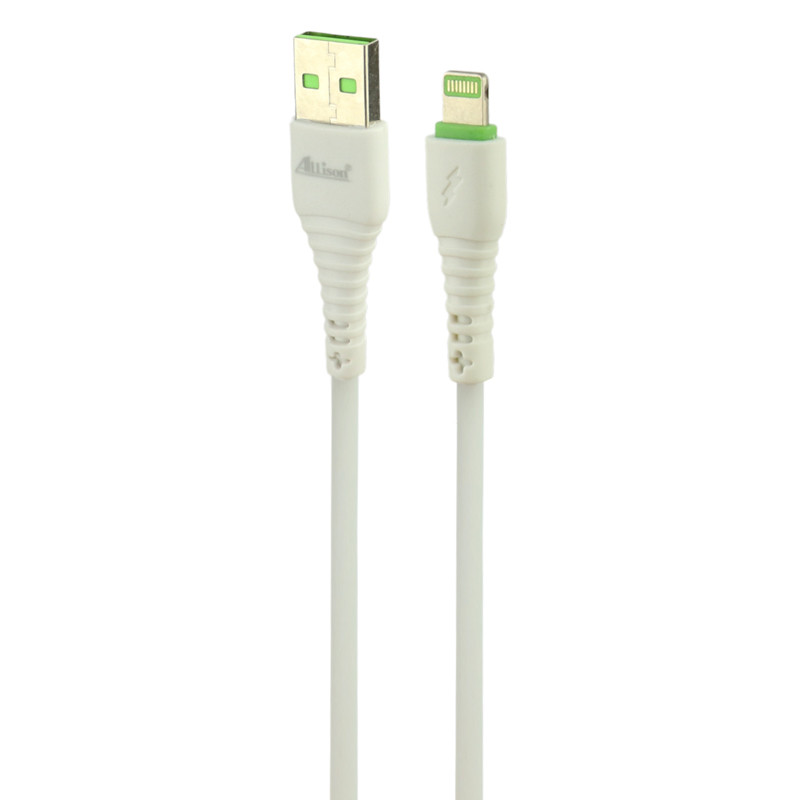 شارژر فندکی فست شارژ Allison ALS-N028 ALS-A100 2.4A 12W + کابل آیفونی