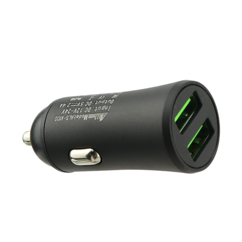 شارژر فندکی فست شارژ Allison ALS-N028 ALS-A100 2.4A 12W + کابل تایپ سی