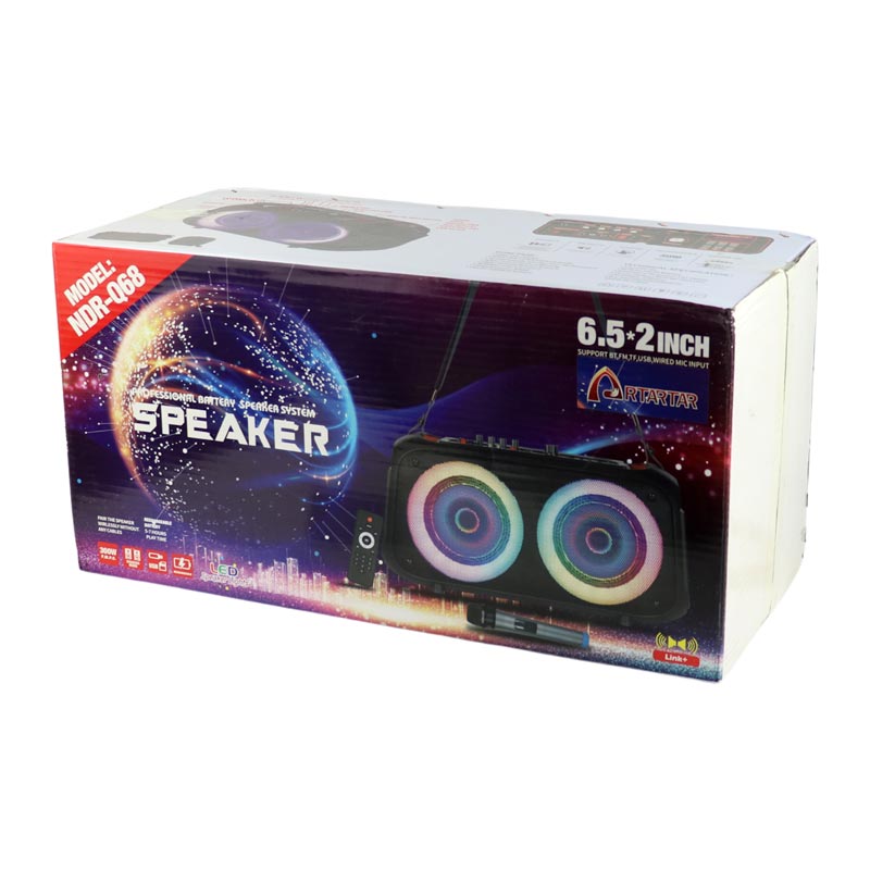 اسپیکر بلوتوثی رم و فلش خور Artartar NDR-Q68 + میکروفون و ریموت کنترل