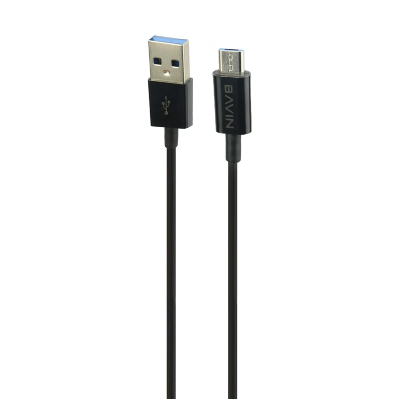 شارژر فندکی فست شارژ Bavin PC310 2.4A 12W + کابل میکرو یو اس بی