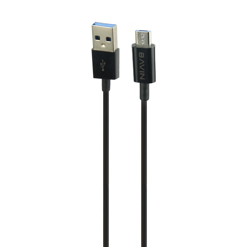 شارژر فندکی فست شارژ Bavin PC310 2.4A 12W + کابل میکرو یو اس بی