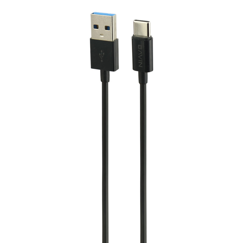 شارژر فندکی فست شارژ Bavin PC375 2.4A 12W + کابل تایپ سی