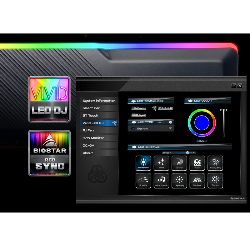 رم کامپیوتر Biostar GAMING X RGB DDR4 8GB 3600MHz CL18 Single