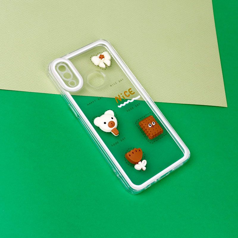 قاب عروسکی خرس بیسکویتی محافظ لنزدار Samsung Galaxy A10s