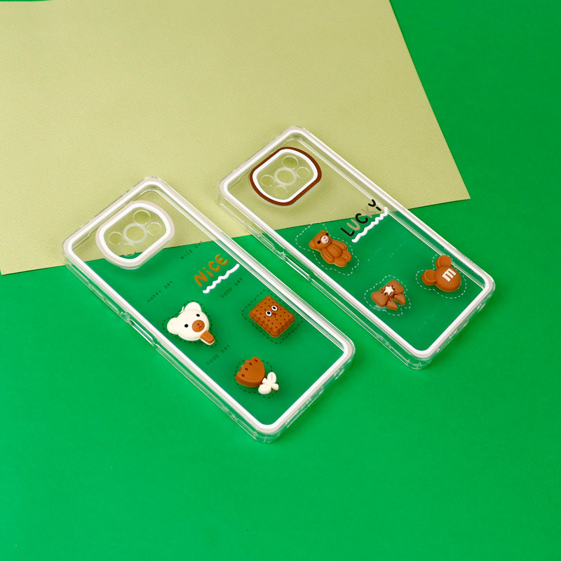 قاب عروسکی خرس بیسکویتی محافظ لنزدار Xiaomi poco X3
