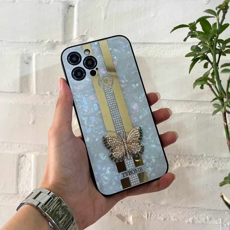 قاب طرح پروانه ای محافظ لنزدار iPhone 12 Pro Max