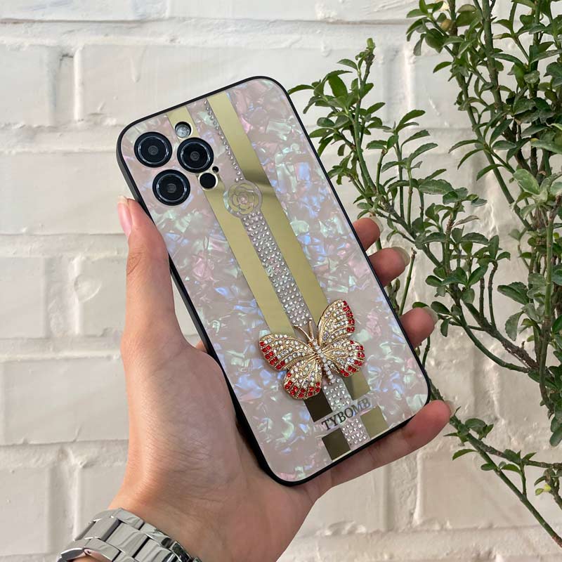 قاب طرح پروانه ای محافظ لنزدار iPhone 12 Pro Max