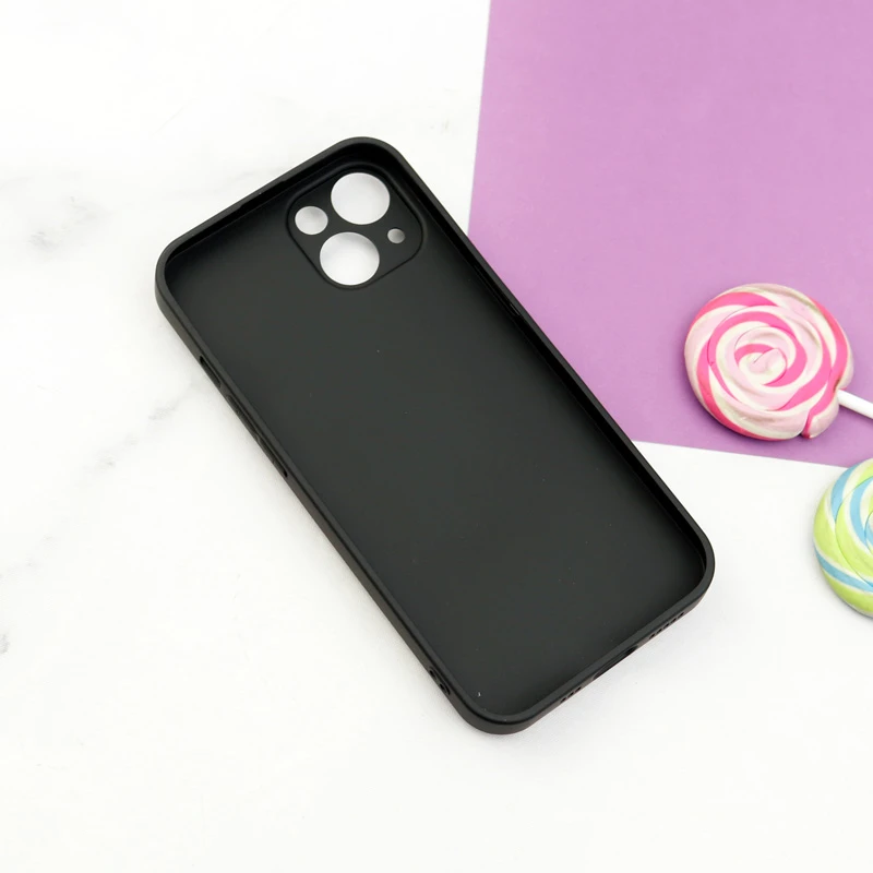 قاب چرمی داغی خورده Kaws محافظ لنزدار + هولدر انگشتی iPhone 13 مشکی