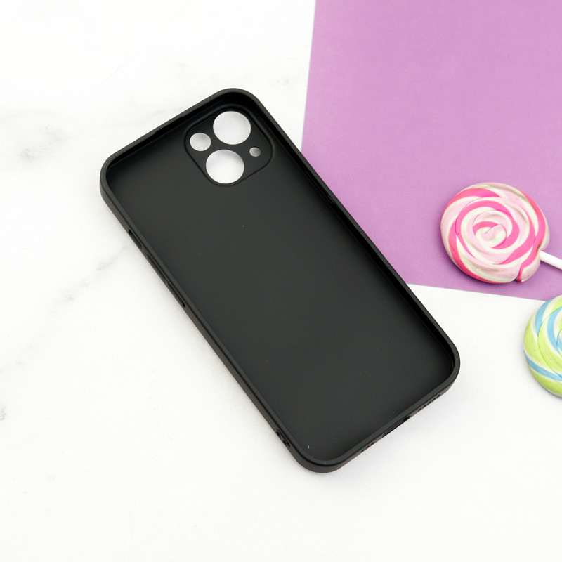 قاب چرمی داغی خورده Kaws محافظ لنزدار + هولدر انگشتی iPhone 13 مشکی