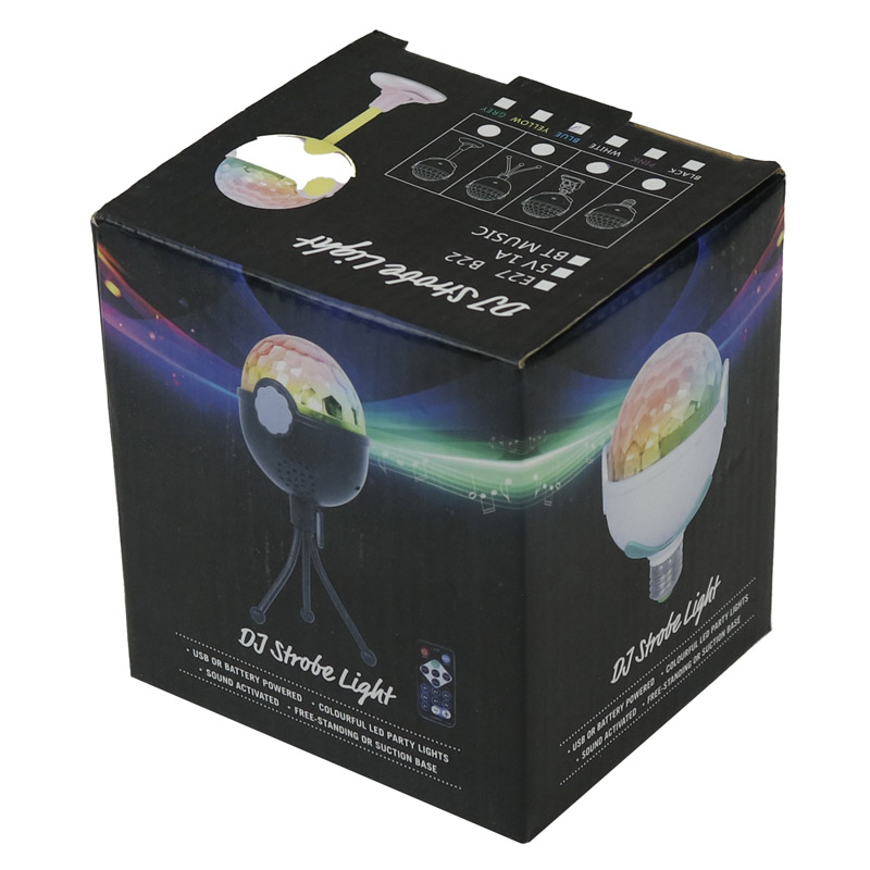 چراغ رقص نور گردان DJ Strobe Light + ریموت کنترل