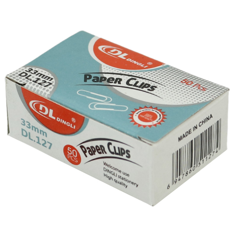 گیره کاغذ DL Dingli DL.127 بسته 500 عددی