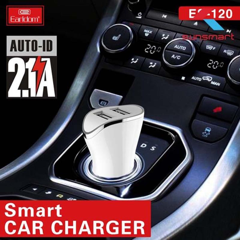 شارژر فندکی فست شارژ Earldom ES-120 2.1A QC3.0 + کابل 3 سر