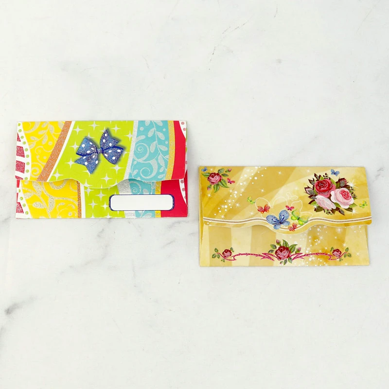 پاکت سکه گلدار اکلیلی ۱۰۵x62mm بسته ۱۰۰ عددی