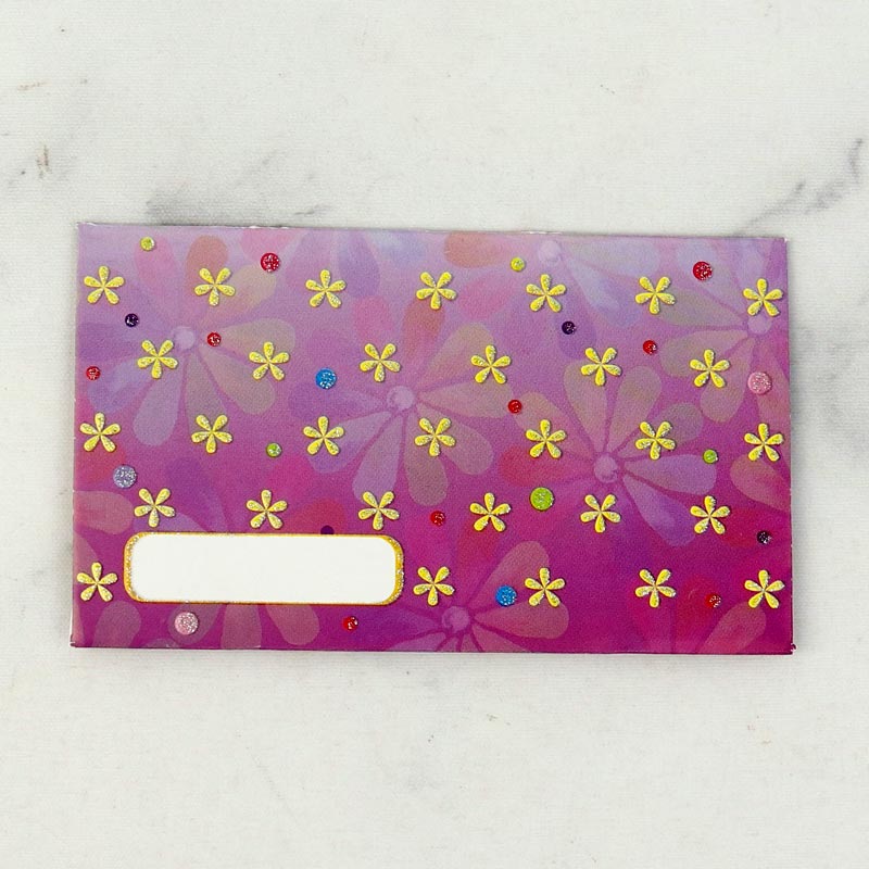 پاکت سکه گلدار اکلیلی ۱۰۵x62mm بسته ۱۰۰ عددی