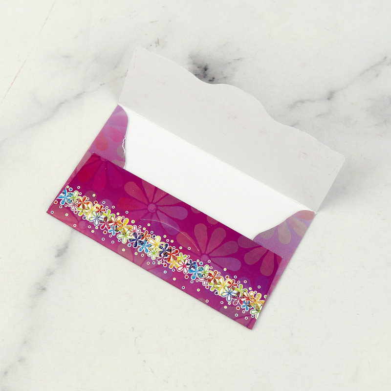 پاکت سکه گلدار اکلیلی ۱۰۵x62mm بسته ۱۰۰ عددی