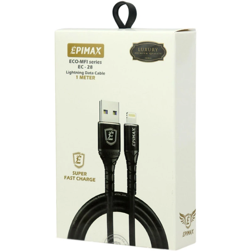 کابل لایتنینگ فست شارژ 5 آمپر اپی مکس EC-28 طول 1 متر