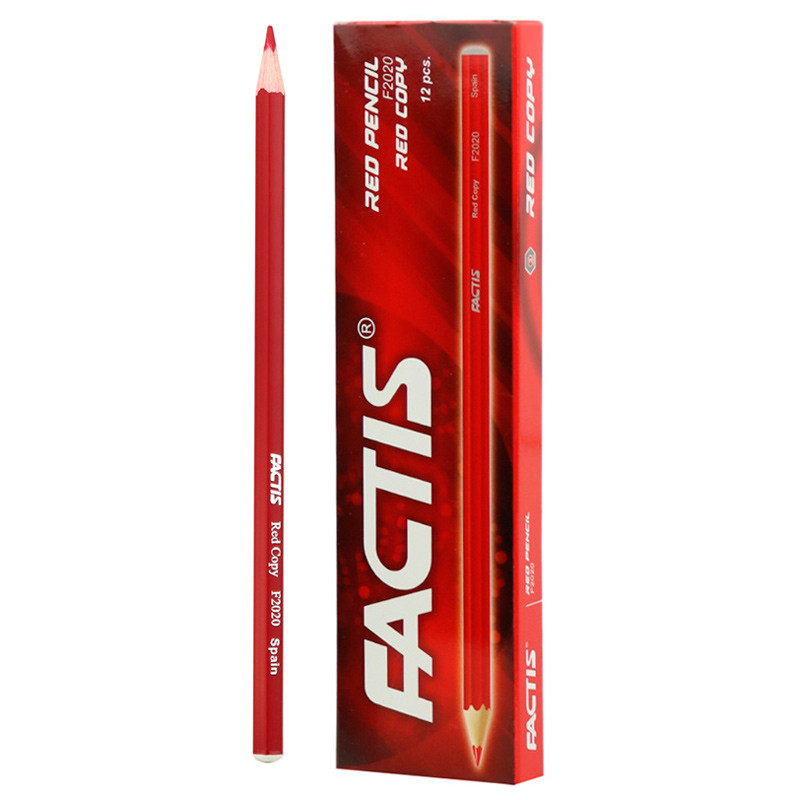 مداد قرمز فکتیس Factis F2020 بسته 12 عددی