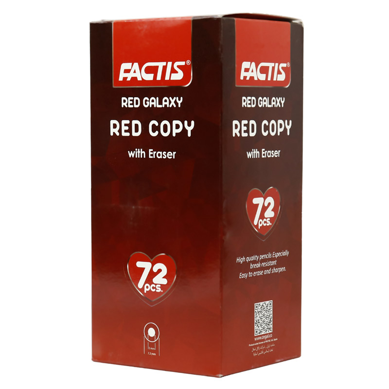 مداد قرمز فکتیس Factis Red Galaxy بسته 72 عددی