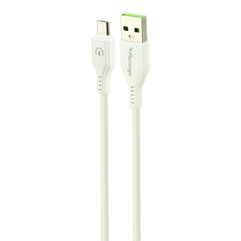 شارژر فندکی فست شارژ Flamingo H-613A 2.4A + کابل میکرو یو اس بی