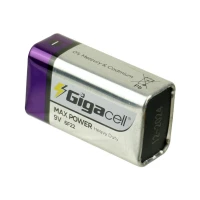 باتری کتابی Gigacell Max Power 6F22 9V شرینک