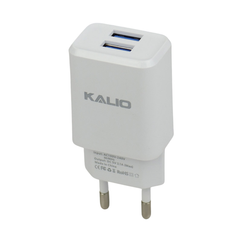 کلگی شارژ Kalio CH-10 2Port 2.1A 10.5W بسته 2 عددی شرینک